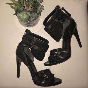 Guess Black Ankle Strap Stiletto